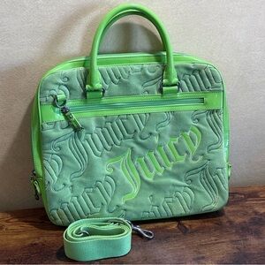 Juicy Couture Lime Green Quilted Laptop Bag